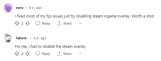 Users on Reddit fixed the FPS issues in CSGO by disabling Steam in-game overlay.