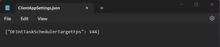 Editing ClientAppSettings.json file for Roblox FPS cap removal