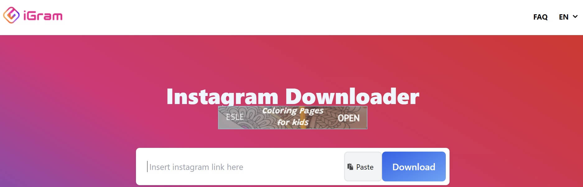 iGram is a well-known online Instagram downloader that makes it easy for you to download various types of content