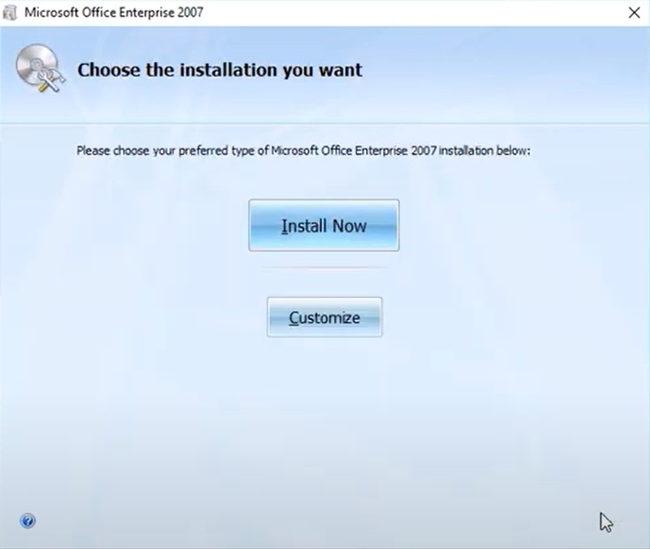 Microsoft Office 2007 customizing installation step during setup