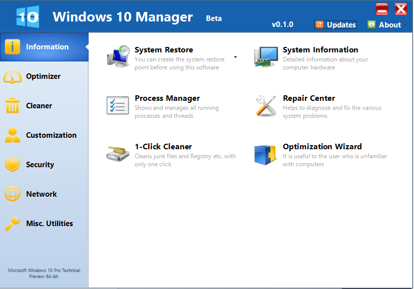 Windows 10 Manager 3.9.1 Crack & Keygen Free Download